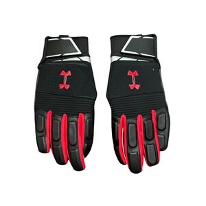 Under‎ Armour 2020 AAFB UA Combat Football Gloves 4XL Black Red NEW